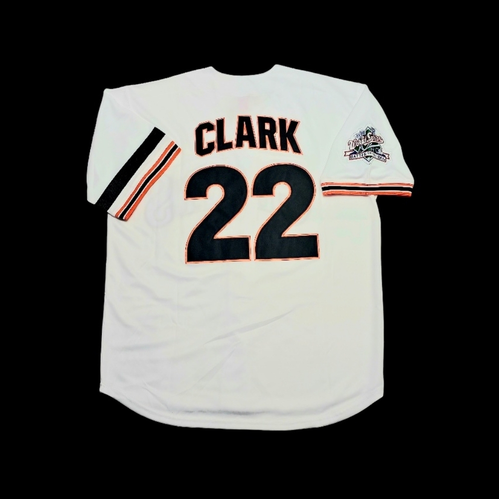 Will Clark SF Giants Jersey 1989 Throwback With World Series Patch NEW With Tags